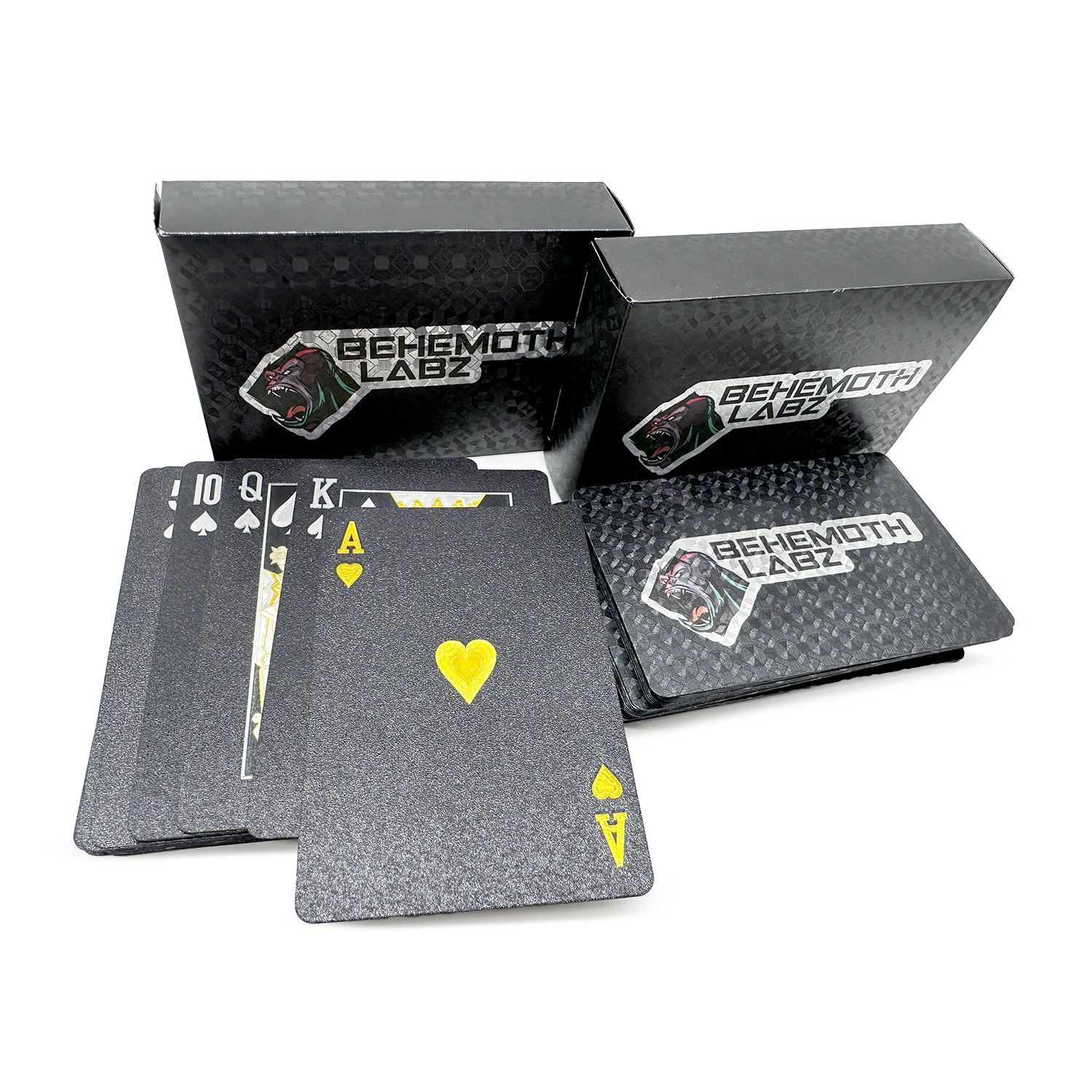 Black Foil Waterproof Playing Cards - Image 3
